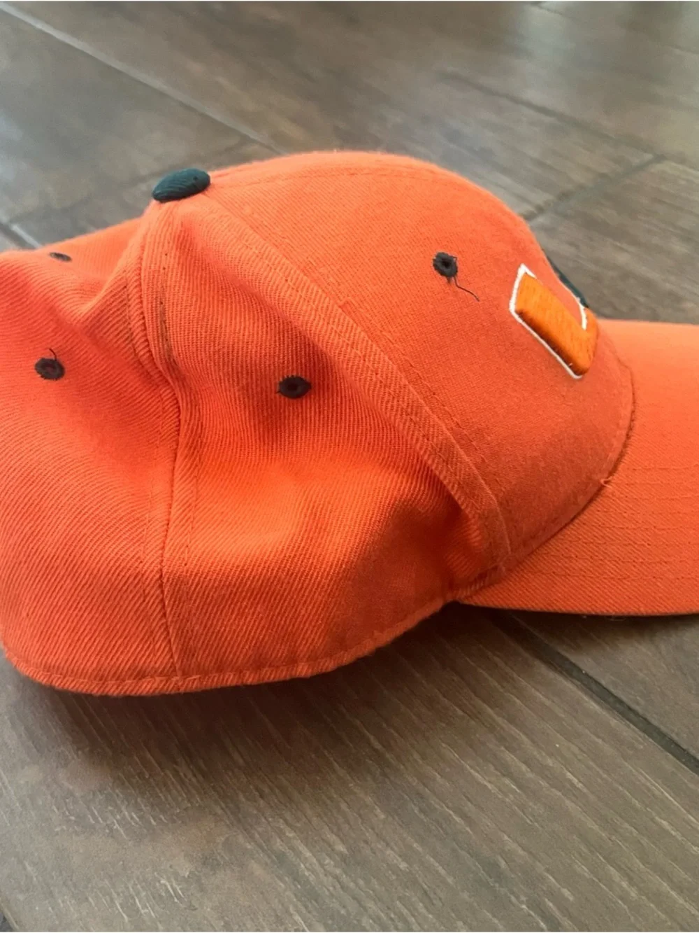 University of Miami Hurricanes Zephyr Fitted Orange Baseball Cap
